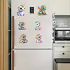 6Pcs Acrylic Dinosaur DIY Diamond Art Refrigerator Magnets Sticker for Beginners