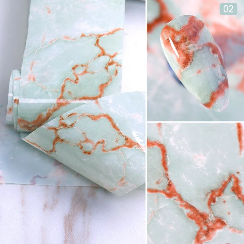 1Pc Opal Jelly Water Decals Gradient Effect White Protein Nail Art Transfer Stickers 3D Nail Sticker Marble Nail Foil Decoration