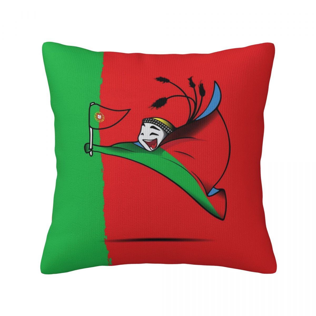 Portugal World Cup 2022 Mascot Decorative Square Throw Pillow Covers