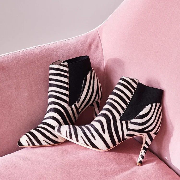 Zebra on sale print booties