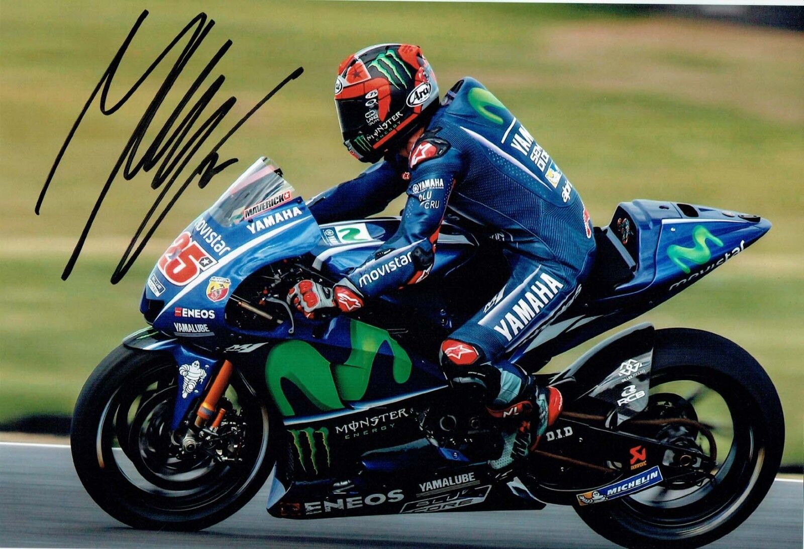 Maverick VINALES New SIGNED MOTOGP Autograph 12x8 Yamaha Photo Poster painting 2 AFTAL COA