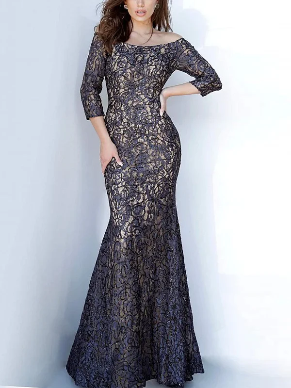 Round Neck Lace Maxi Dress