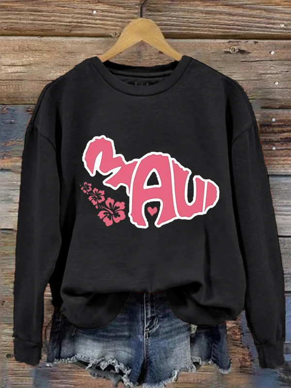 Women's Maui Strong Print Sweatshirt