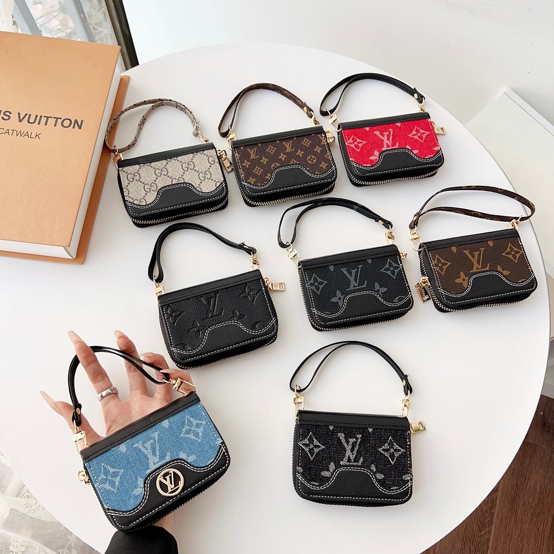 Mini Louis Vuitton Handbag Zip Wallet Gucci Card Holder Leather Coin Purse