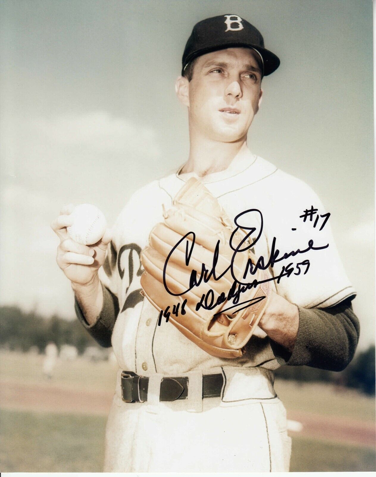 Carl Erskine #6 8x10 Photo Poster painting Signed COA Brooklyn Dodgers 031019