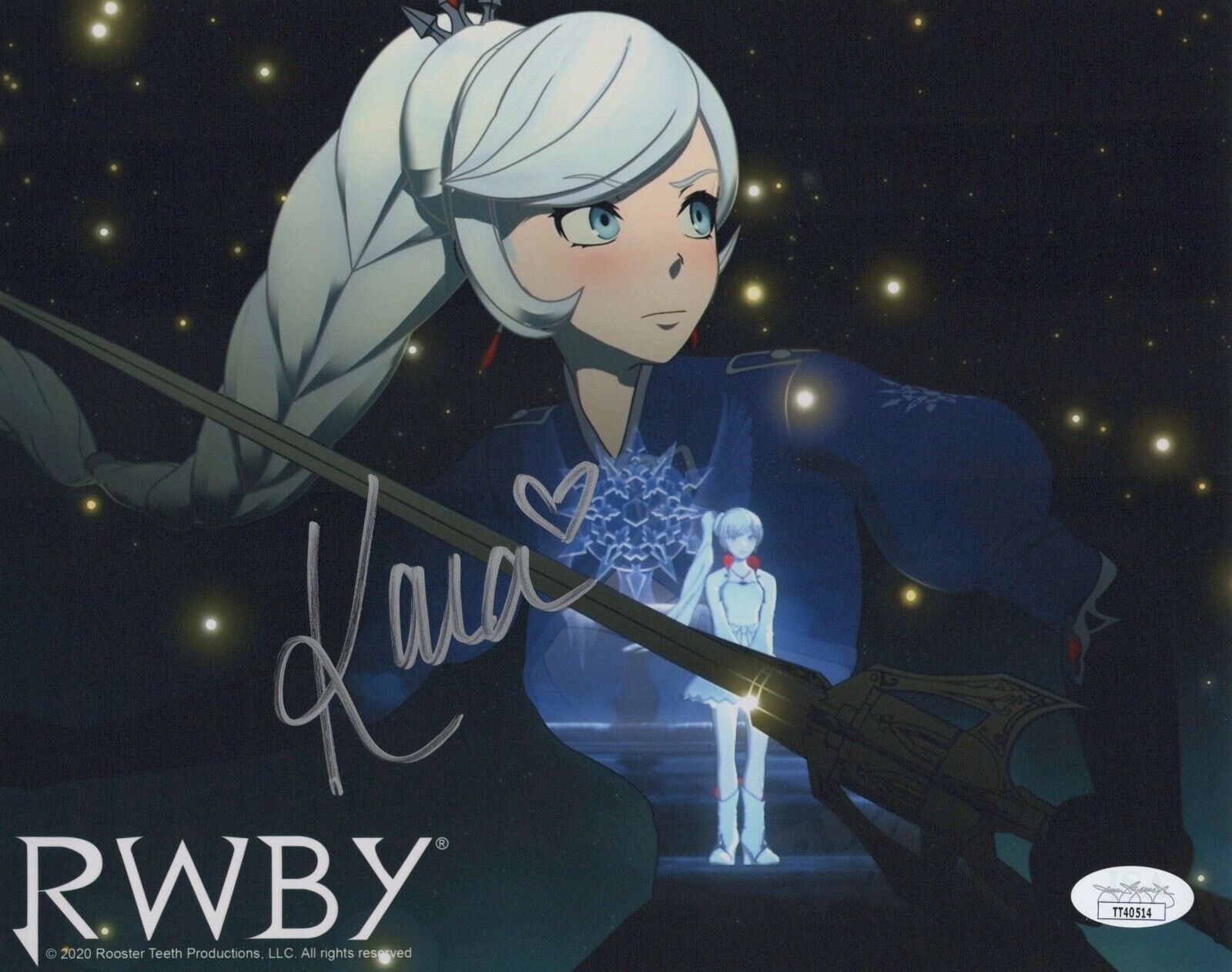 KARA EBERLE Hand Signed 8x10 RWBY Photo Poster painting Authentic Autograph JSA COA Cert