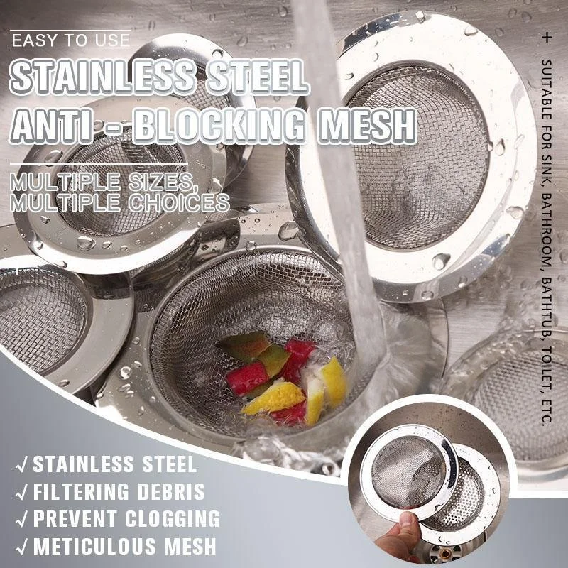 Stainless Steel Anti-blocking Mesh (3PCS)