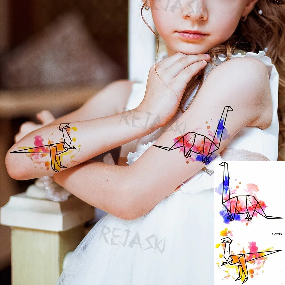 Realistic Sunflower Fashion Wrist Temporary Tattoos For Women Gilr Butterfly Geometry Fake Tattoo Custom Armbands Washable Tatoo