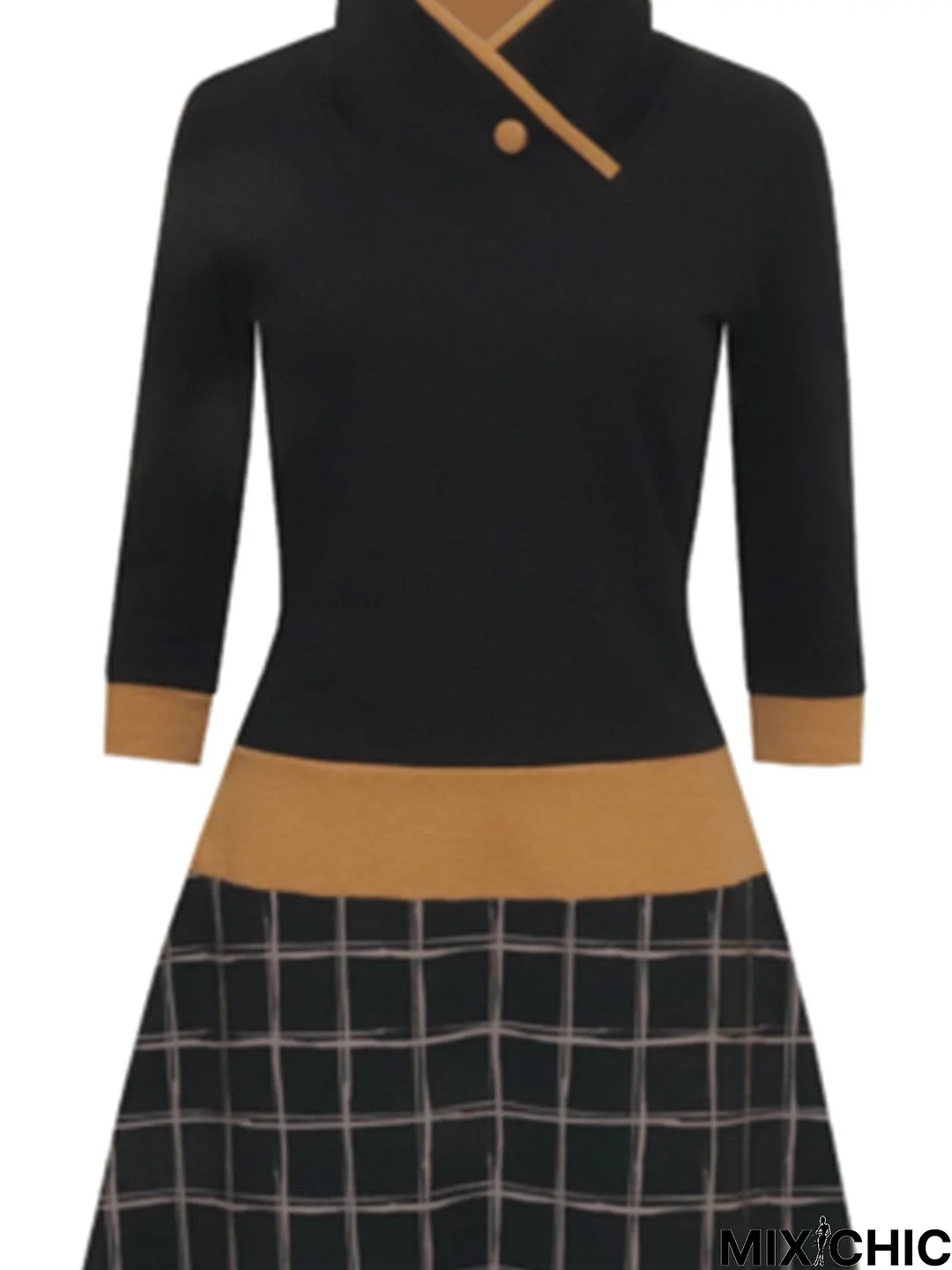 Cotton-Blend Casual Sweater Dress