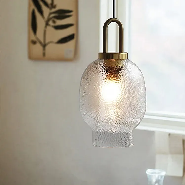 Brass Glass Pendant Light Fixtures for Kitchen