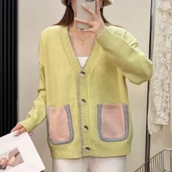Chicfifth Sweater Women Winter Long Sleeve High Quality Autumn Vintage Top Knitted Cardigan