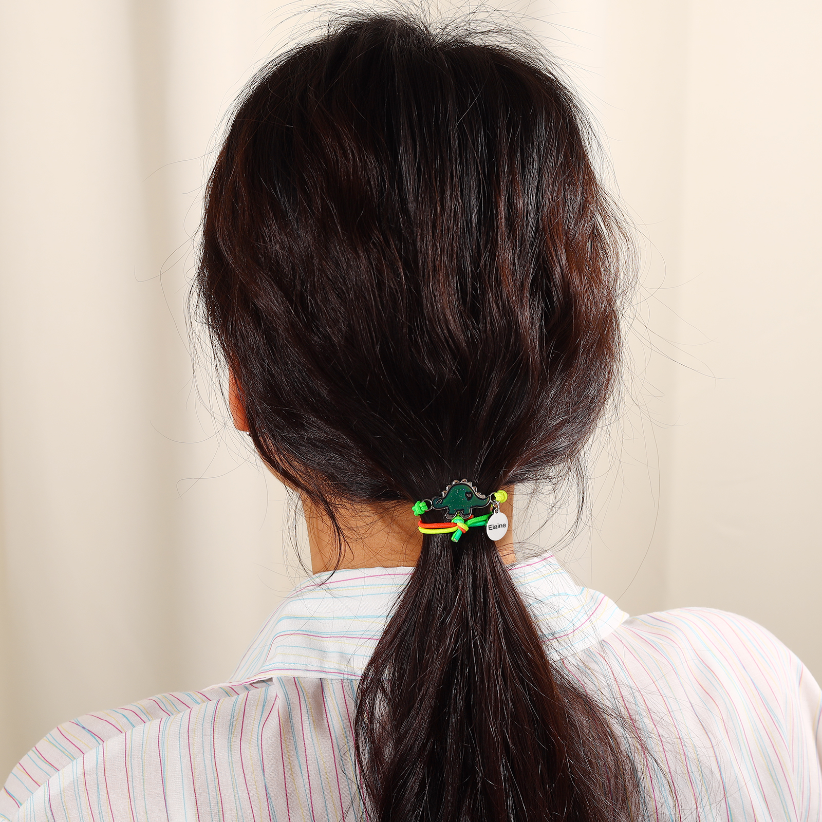 Custom 2 Names Bracelet Set 2 Pieces Hair Ties Back To School Gift for Girls Sisters Best Friends-Jessemade AU