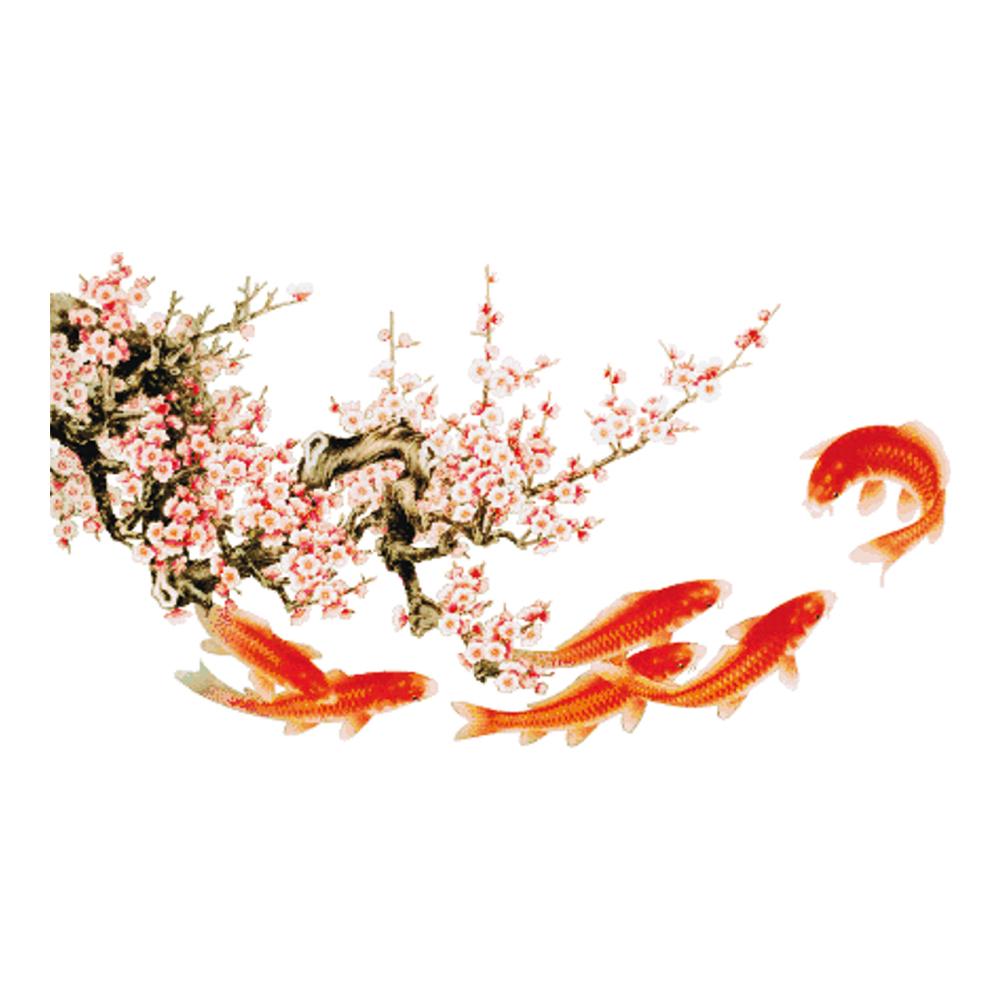 

Dark Fragrance Welcomes Spring - 14CT Stamped Cross Stitch - 86*51cm, 501 Original