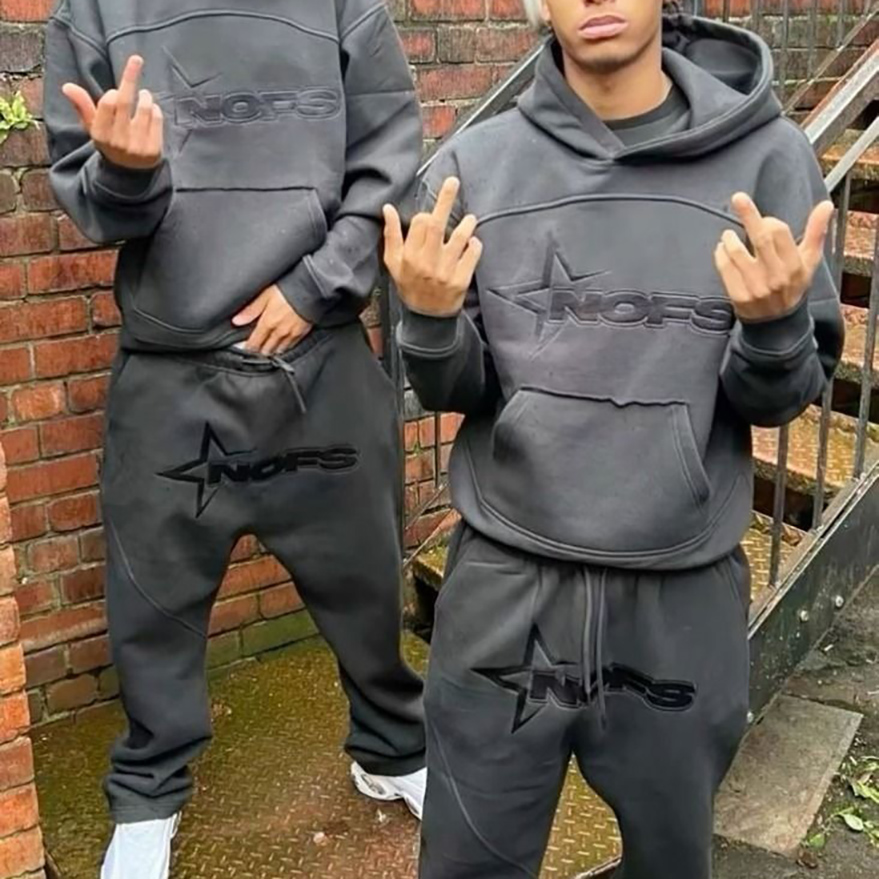 Retro Aesthetic Hipster Letter Print Loose Sweatshirt Y2K Hip Hop Streetwear