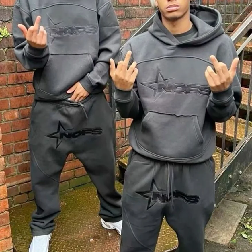 Retro Aesthetic Hipster Letter Print Loose Sweatshirt Y2K Hip Hop Streetwear