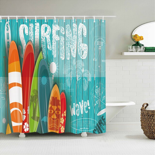 

Shower Curtain – Sunny Scenery Ocean Sea Surfing-180*180cm, 501 Original