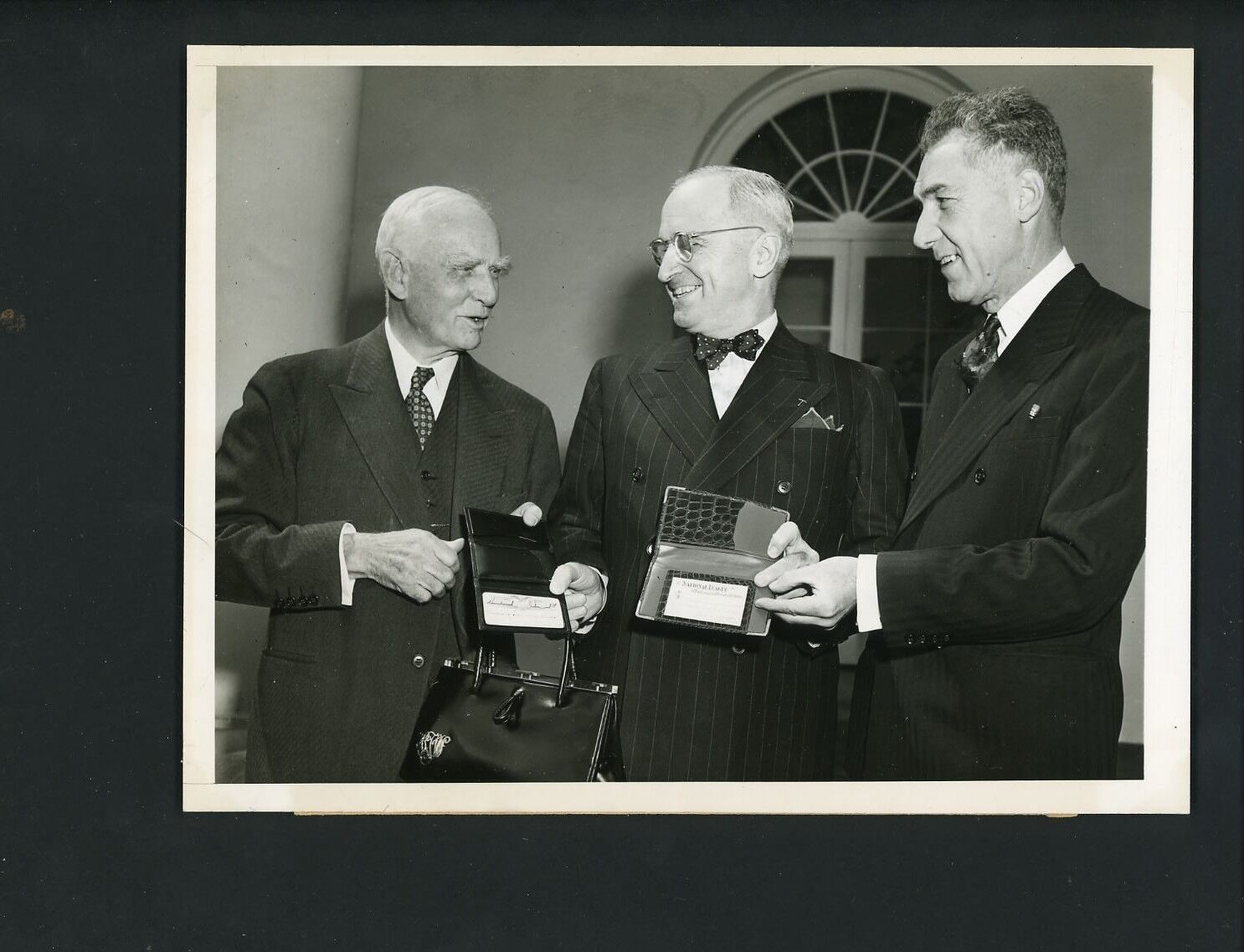 President Truman Clark Griffith Ford Frick 1946 Press Photo Poster painting Washington Senators