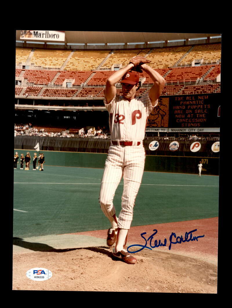 Steve Carlton PSA DNA Coa Signed 8x10 Phillies Photo Poster painting Autograph