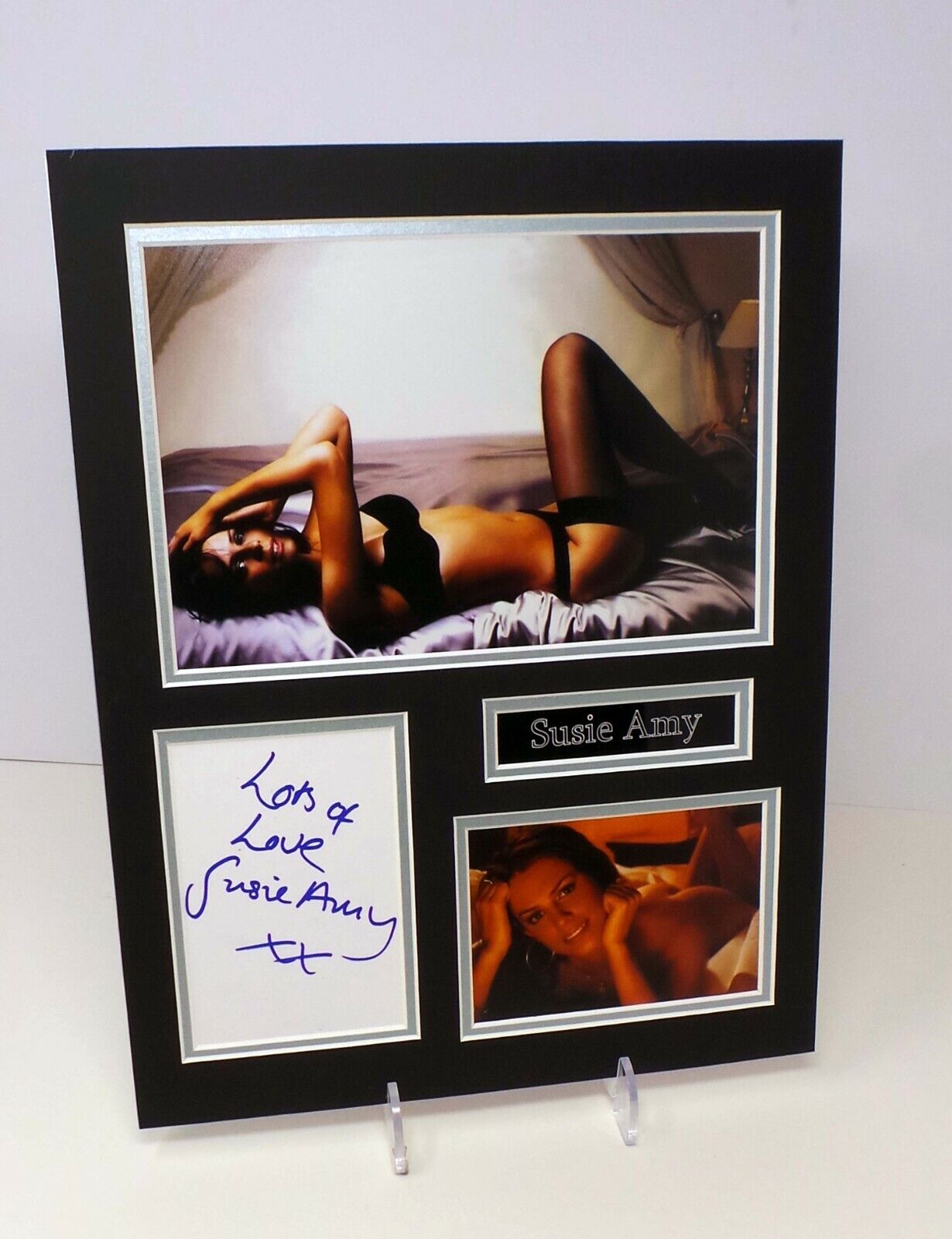 Susie AMY Signed Mounted SEXY Photo Poster painting Display AFTAL Scarlett MORGAN Hollyoaks COA