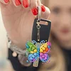 6Pcs DIY Rainbow Butterfly Double Sided Special Shape Diamond Painting Keychain