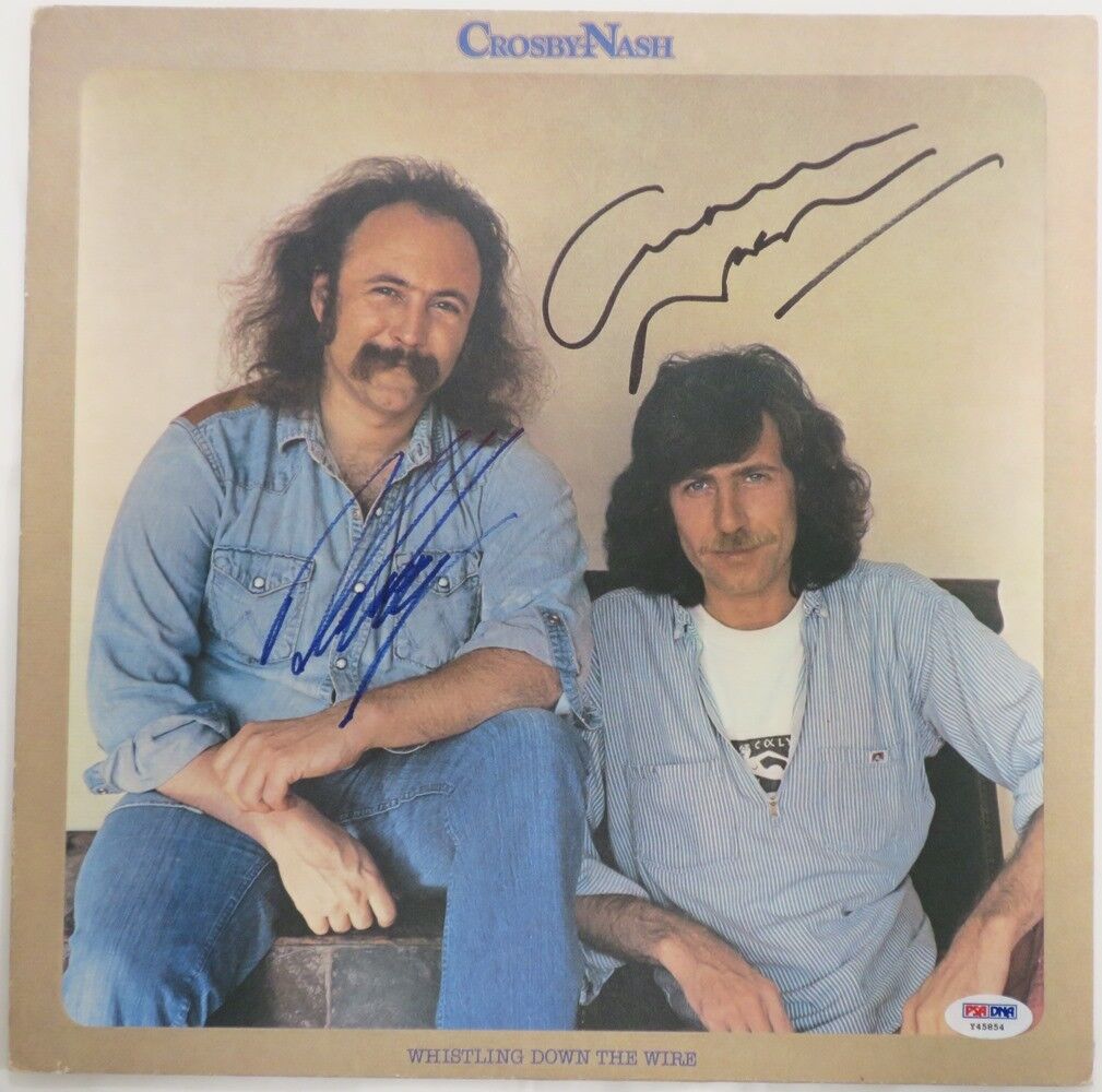 David Crosby/Graham Nash Signed Authentic Autographed Album Cover PSA/DNA#Y45854