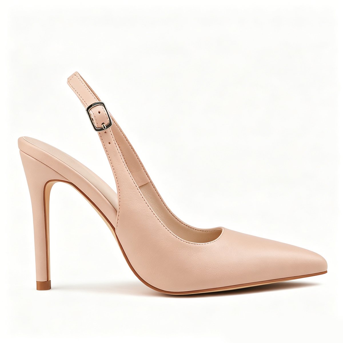 100mm Women's Pointed Toe Slingback High Heels, Comfortable Dress Sandals
