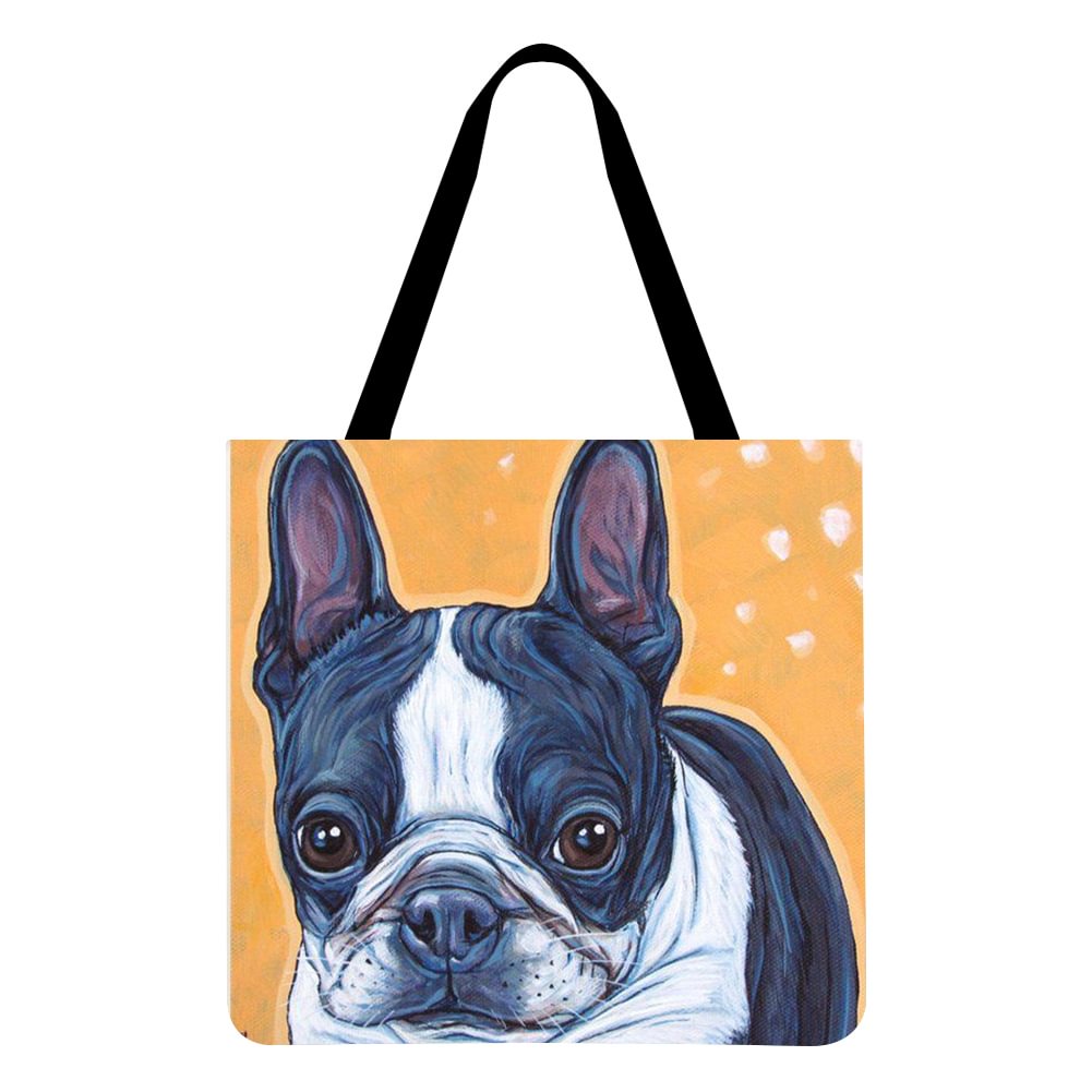Linen Tote Bag-Dog