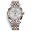 Rolex DateJust 41 m126331-0018 Two Tone Rose gold on Jubilee with Silver luted Motif Dial Super clone