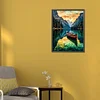 Diamond Painting-DIY Full Round Drill Lake And Boat