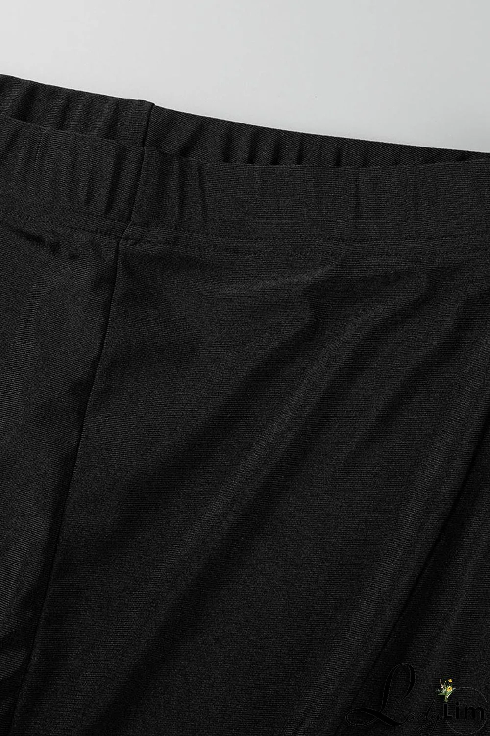 Rose Red Casual Solid Patchwork High Waist Speaker Solid Color Bottoms