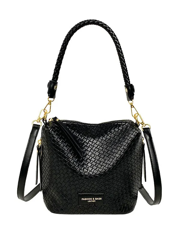 Split-Joint Woven Zipper Bags