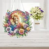 Diamond Painting Acrylic Flower and Tiger Hanging Pendant for Home Decoration