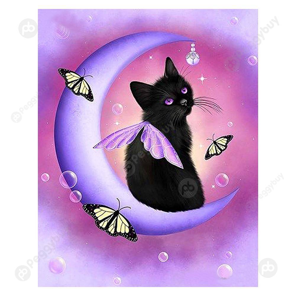 Рисунок котенок с бабочкой