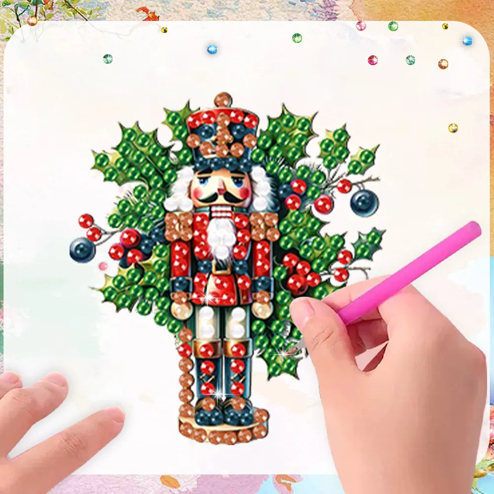6Pcs Acrylic Special Shape Christmas Nutcracker Fridge Stickers (LY836)