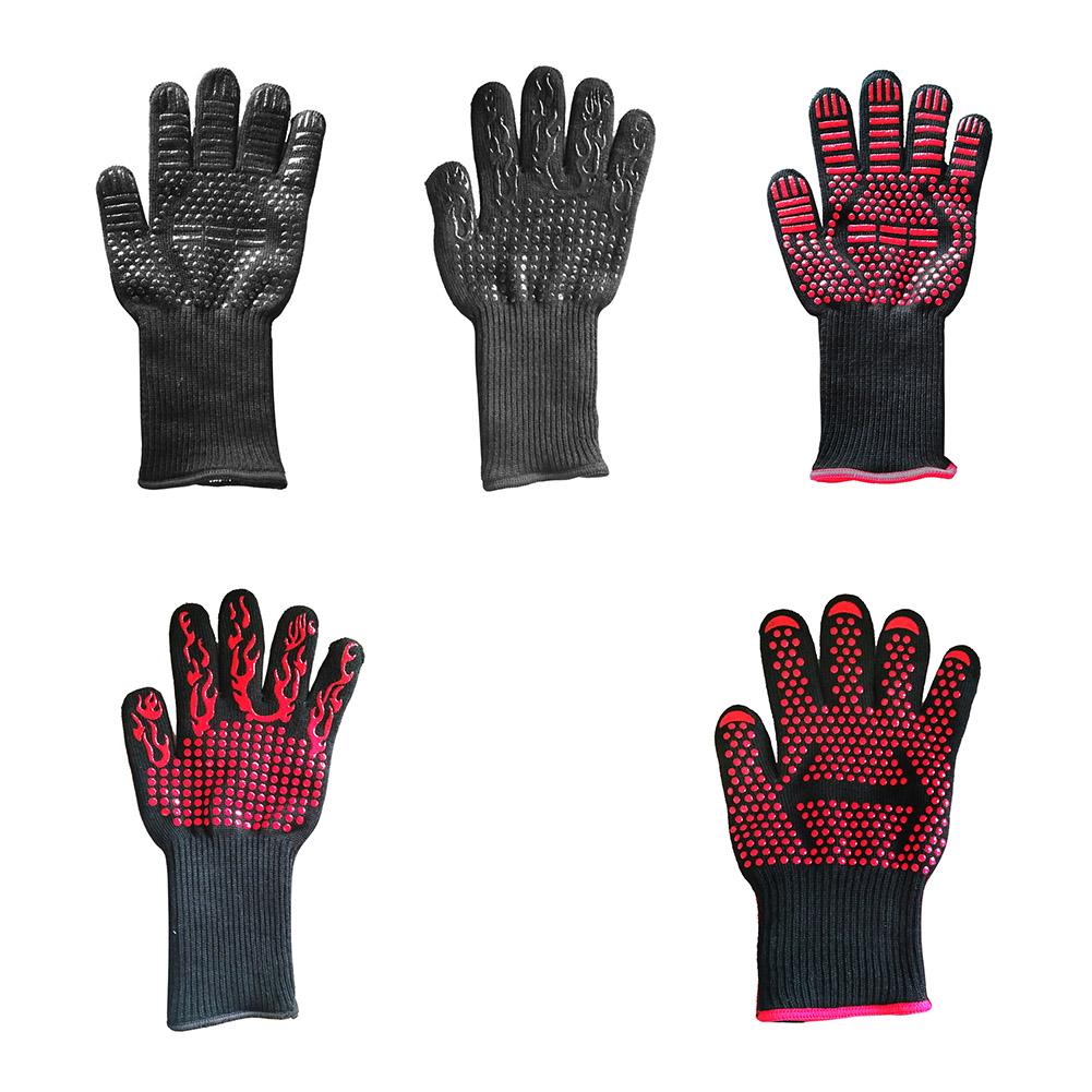 

Heat Resistant Thick Silicone Cooking Baking BBQ Grill Gloves Oven Mittens, Black equal, 501 Original