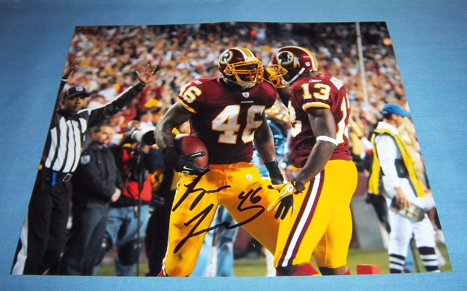 Washington Redskins Ryan Torain Signed Autographed 8x10 Photo Poster painting NY Giants C