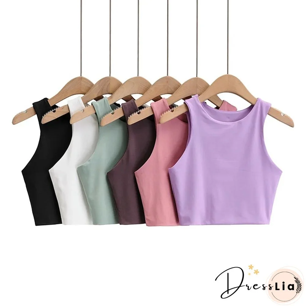 Summer Fashion Women Sexy Slim Tops O-neck Sleeveless Double Nylon Ladies Good Quality Tank Tops 6 Colors