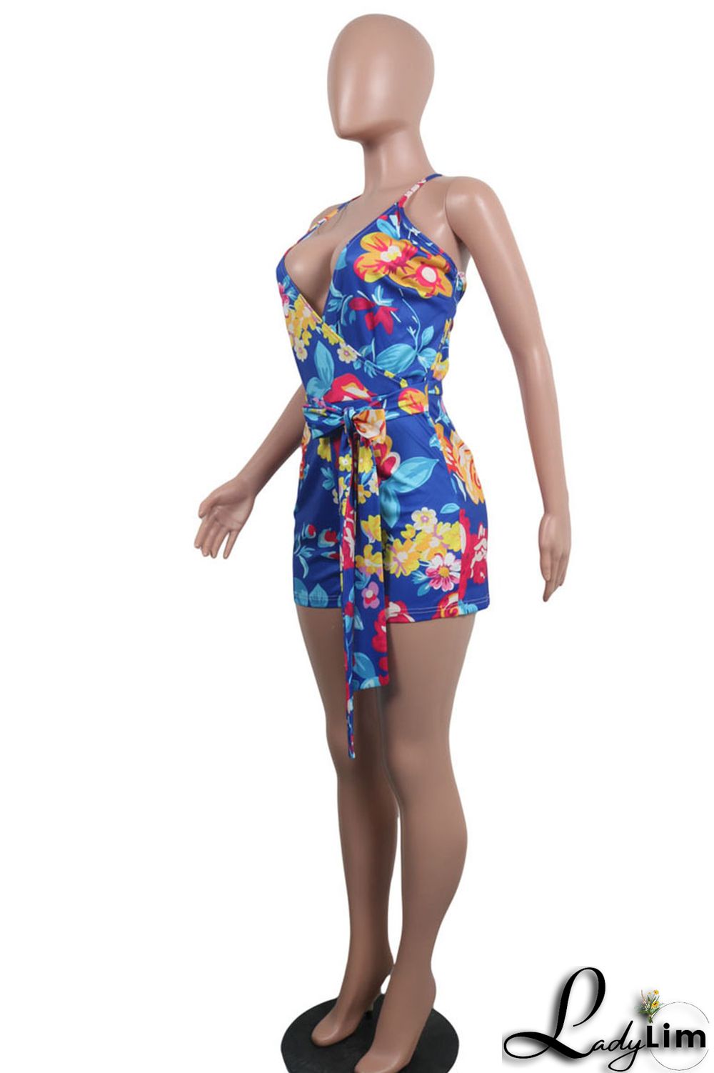 Black White Casual Print Patchwork Backless Regular Jumpsuits