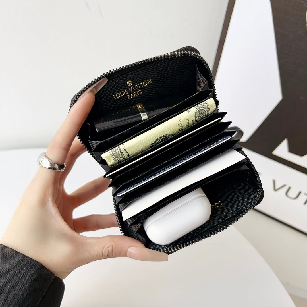 Mini Louis Vuitton Handbag Zip Wallet Gucci Card Holder Leather Coin Purse