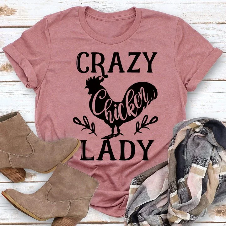 Crazy Chicken Lady T-shirt-05033