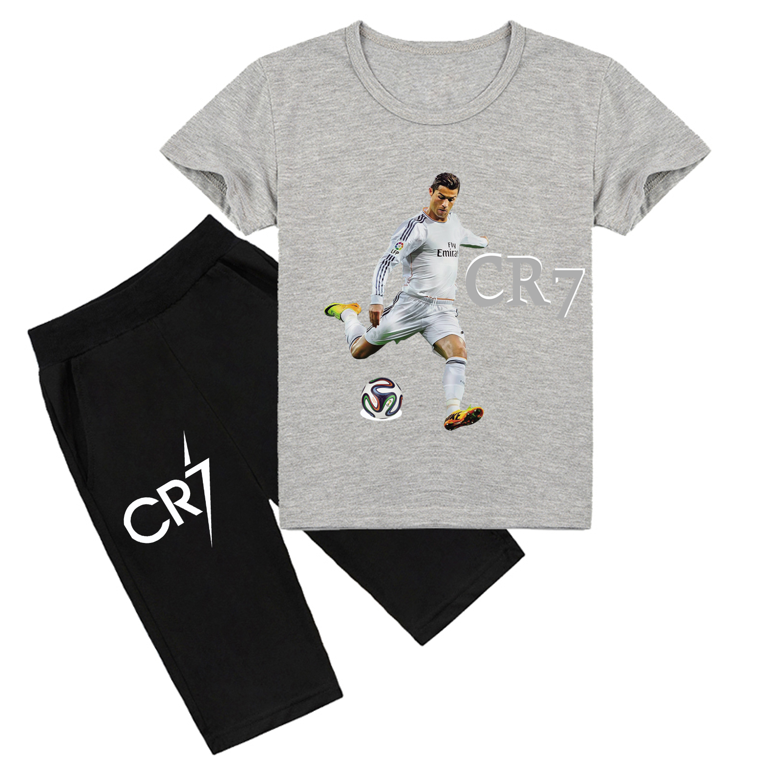 Mayoulove Cristiano Ronaldo Kids' Shorts Set - Stylish Sportswear for Boys  Girls, Perfect for Active Play-Mayoulove