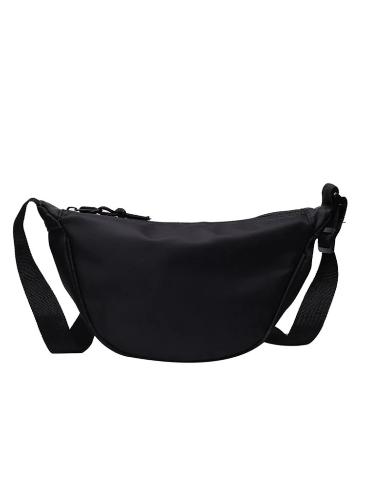 Fashion Women Canvas Messenger Bag Casual Ladies Chest Bag Purse (Black)