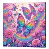 Framed Diamond Painting - Special Shaped - Colorful Butterfly (25x25cm)