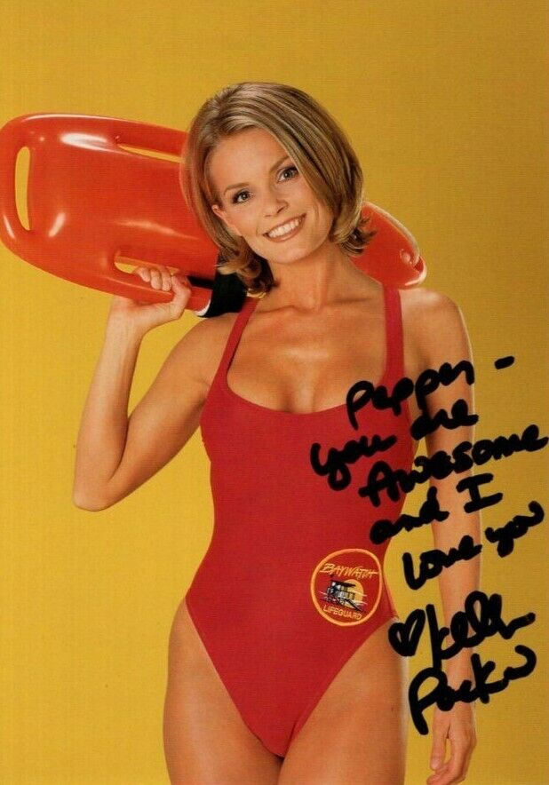 KELLY PACKARD Signed BAYWATCH APRIL GIMINSKI Photo Poster paintinggraph To Pepper GREAT CONTENT