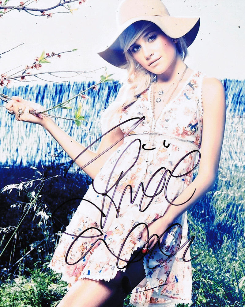 Pixie Lott HAND SIGNED Autograph Sexy Pose Photo Poster painting AFTAL COA Young Foolish Happy