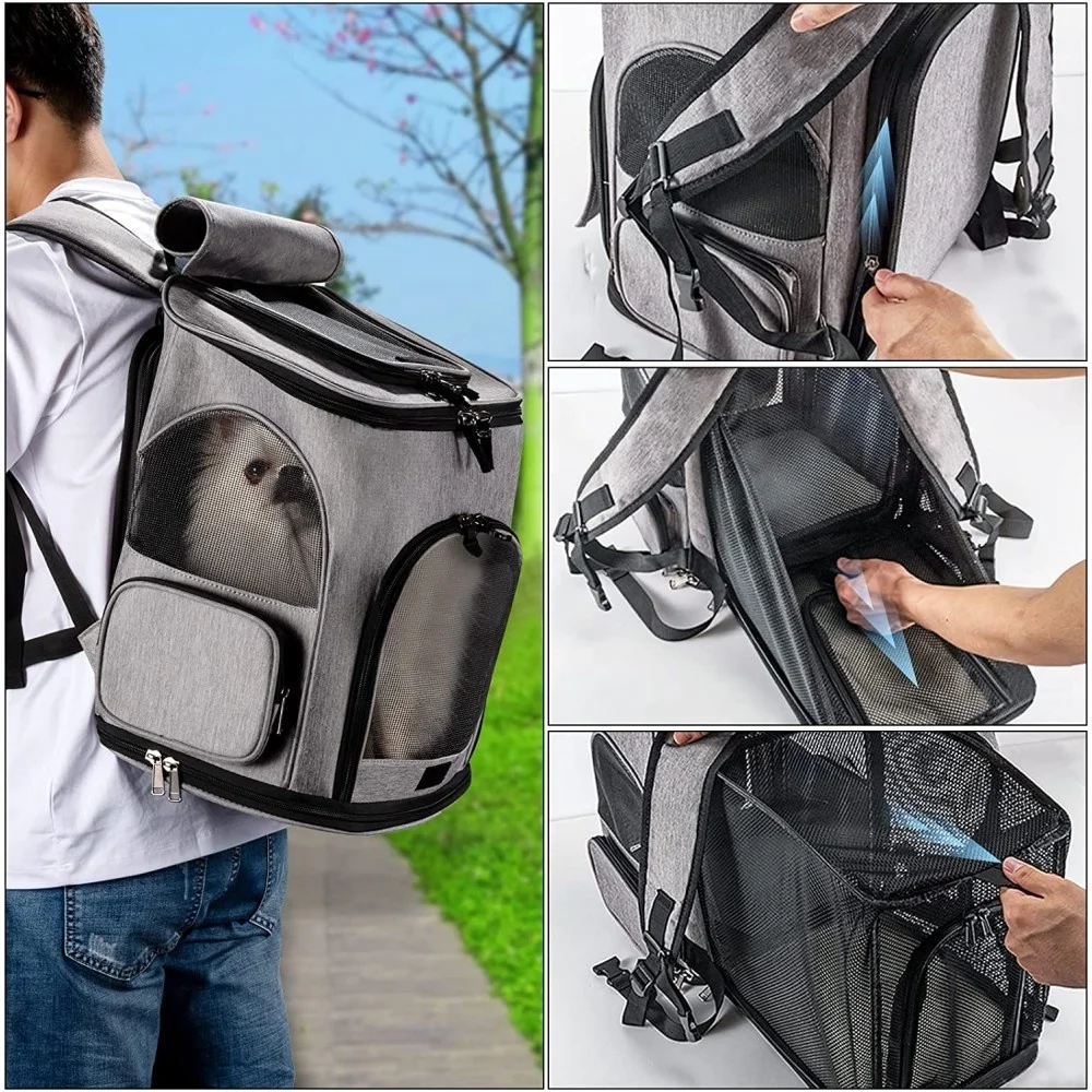 Pet Carrier Backpack, Dog Carrier Backpack, Expandable with