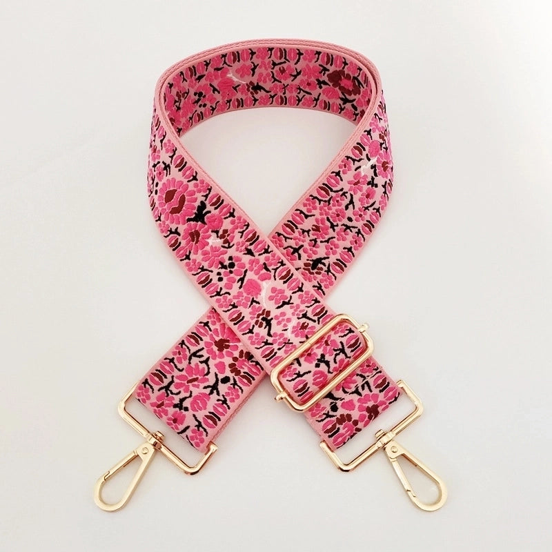 New Thick Color Ethnic Style Jacquard Wide Shoulder Strap Single Shoulder Crossbody Women Bag Accessories Long Strap Replacement Bag Strap