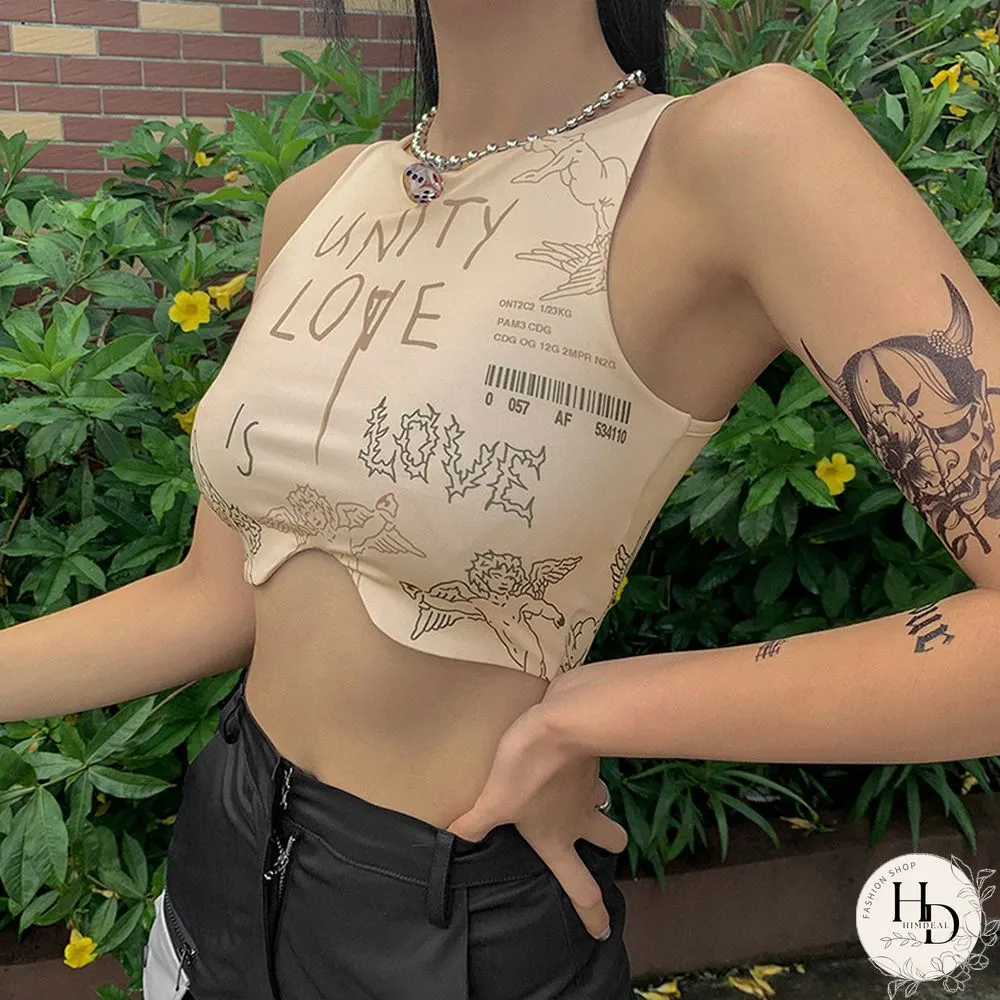 Retro Tribal Ethnic Style Vest Summer Women Camisole Fashion Street Casual Wear Crop Tops