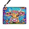 Diamond Painting Cow Fashion Clutch Makeup Coin Storage Bag