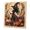 Framed Halloween Witch -  DIY Pearls Painting Kit for Creativity DIY Pearl Dot Crafts for Gift Home Wall Decor 20x20CM